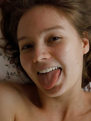 Isabella Herzog feeling extra playful while completely nude in her bedroom