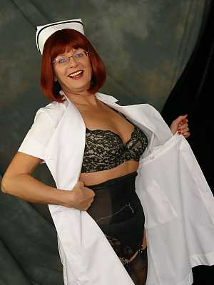 Abigail Fraser Mature nurse striptease