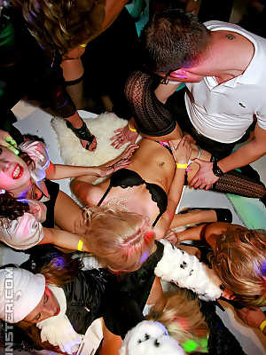 Lewd ladies have some hardcore lesbian and straight fun at the wild party