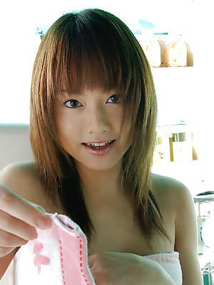 Foxy asian teen babe Akiho Yoshizawa uncovering her seductive body