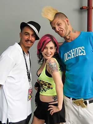 Pornstars Joanna Angel and Jenna Haze meet and greet fans at a XXX convention