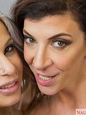 Bi-sexual teachers Alyssa Lynn & Sara Jay have a threesome with male student