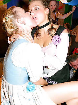 European baby dolls getting drunk and going wild at the club party