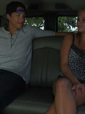 Thick blonde Anabelle Pync gets picked up and banged in the back seat of a van