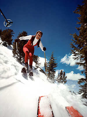 Sexy centerfold snow bunnies reveal their natural tits at the ski lodge