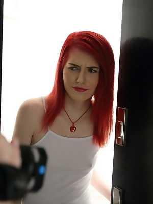 Private interview with a shy redhead who is about to reveal everything