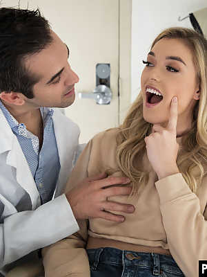 Leggy blonde teen Anny Aurora gets banged during a dentist visit