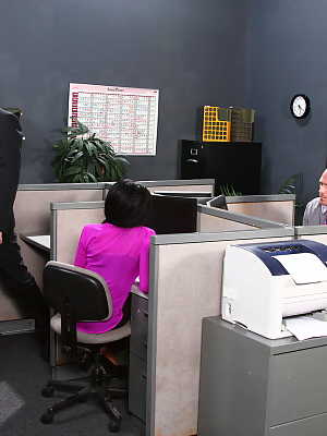 Stunning office girl Aryana Augustine gets nailed & spayed by coworker Johnny