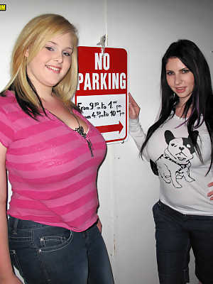 Fat chick Ashley Sage Ellison and her busty gf go out on the town