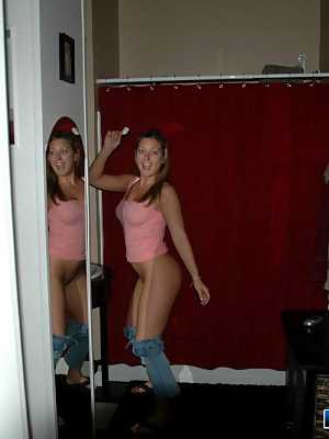 Blonde MILFs Avy Scott & Cherokee showing their hot naked bodies