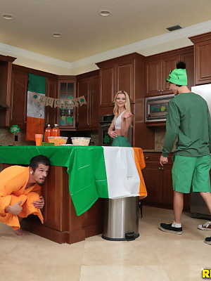 Blonde teen Riley Star gets boned during a St. Patrick’s Day celebration