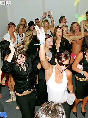 Tempting european ladies are into hardcore groupsex at the drunk party