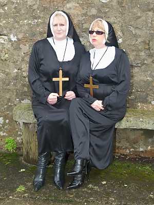 Naughty nun Speedy Bee and a Sister have a threesome with the Friar