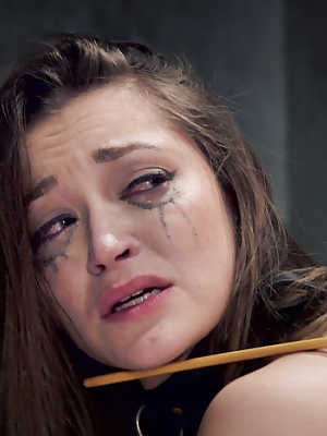 All natural slave girl Dani Daniels faces her fear of the cane in this hard