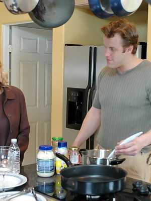 Busty mature Danielle Frost got shafted hardcore in the kitchen