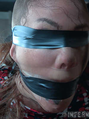 Hot slave Devilynne gets bound, gagged, blindfolded & tortured in hot BDSM