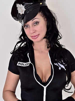 Horny cop Eva Ann wants you in cuffs