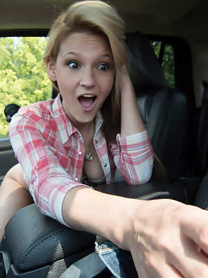 Young blonde girl Hope Harper sucks and fucks her way to a free ride