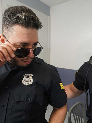 Raven-haired teen Jane Wilde	gets her ass fucked by a police officer