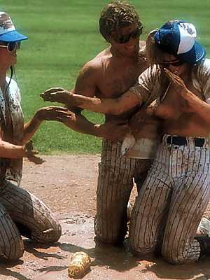 Sexy babes Christa and Janine Lindemulder get fucked by a baseball player